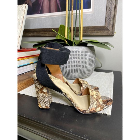 Vince Camuto Citriana Block Heel Sandal Snakeskin - Picture 10 of 12